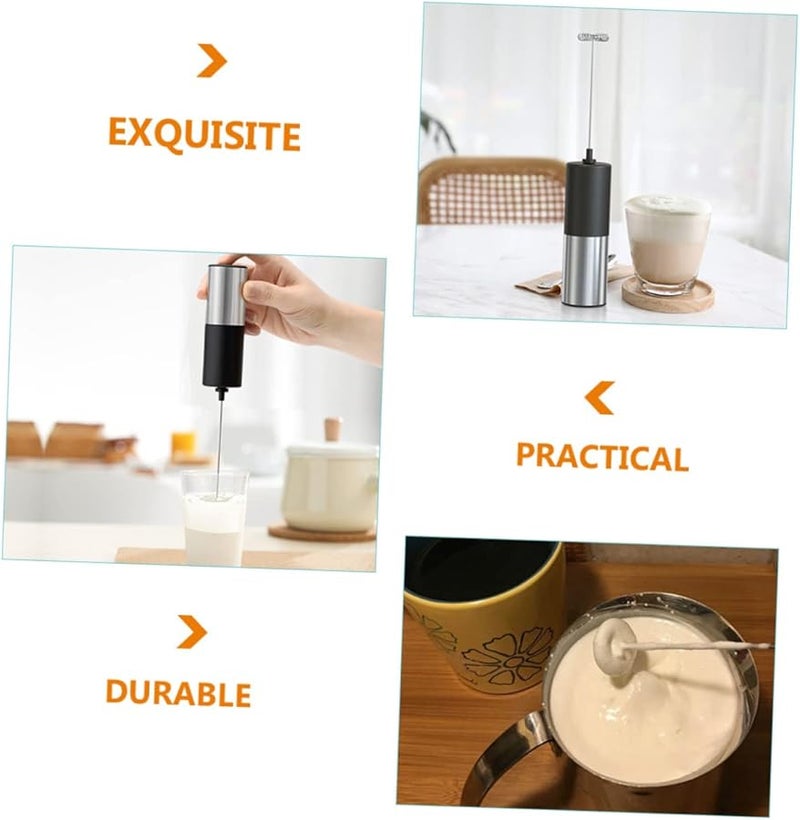 Healifty Stainless Steel Electric Milk Frother Handheld Mixer For Coffee Eggs Butter - Image 3
